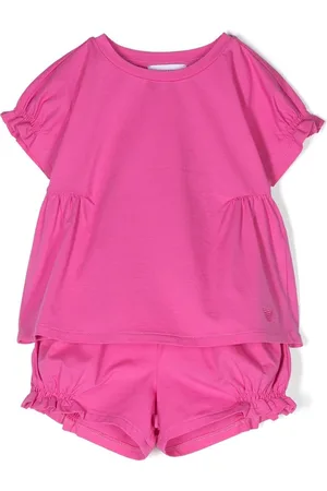 Emporio Armani Ruffled-detail short set