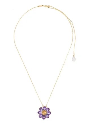Dolce & Gabbana Spring amethyst floral charm necklace