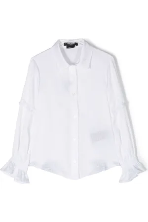 Balmain Monogram-jacquard longsleeved shirt