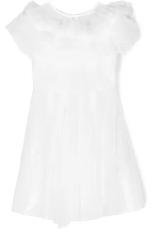 MONNALISA Ruffled tulle party dress