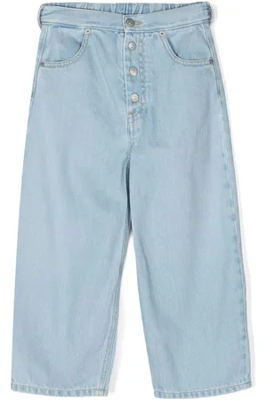 Maison Margiela Logo-patch wide-leg jeans