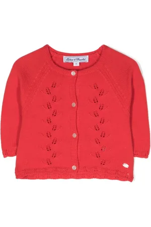Tartine Et Chocolat Logo-plaque knitted jacket