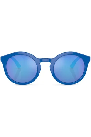 Dolce & Gabbana Logo-print round-frame sunglasses