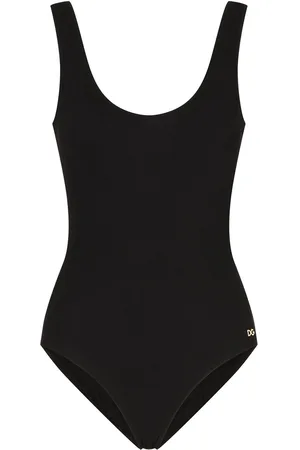 Dolce & Gabbana Logo-tag scoop-back swimsuit