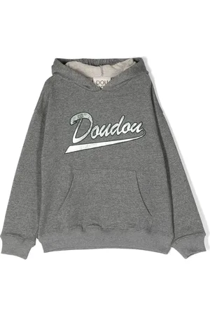 DOUUOD KIDS Logo lettering hoodie