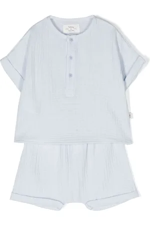 TEDDY & MINOU Button-plaque cotton tracksuit set