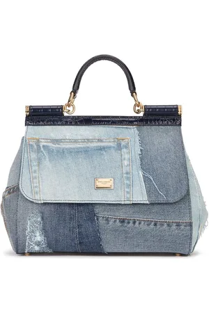 Dolce & Gabbana Large Sicily patchwork denim shoulder bag