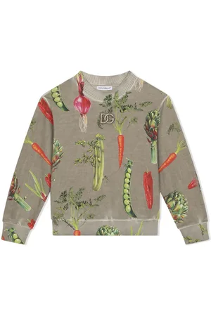 Dolce & Gabbana Vegetable-print crew-neck sweatshirt