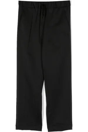 Maison Margiela Logo-embroidered straight-leg trousers