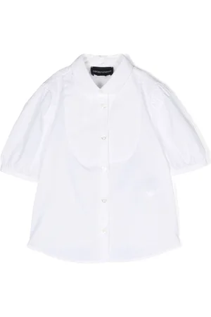 Emporio Armani Bib-collar cotton shirt