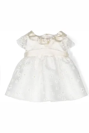 LA STUPENDERIA Ruffle-collar belted dress