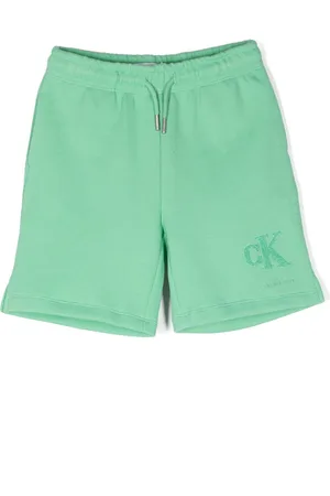 Calvin Klein Logo-embroidered piqué-weave shorts