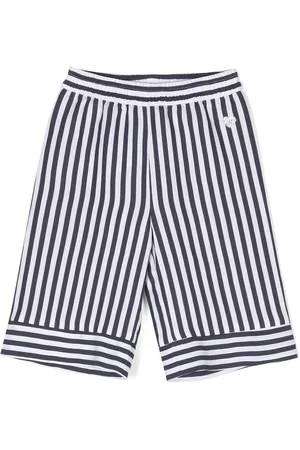 MONNALISA Stripe-pattern wide leg trousers