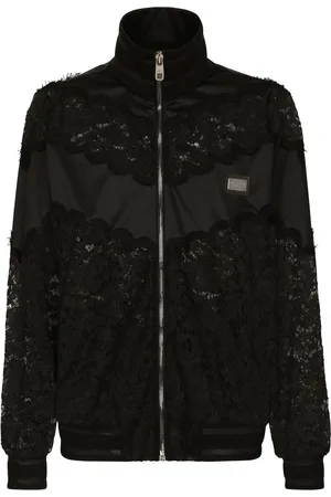 Dolce & Gabbana Cordonetto-lace zip-up sweatshirt