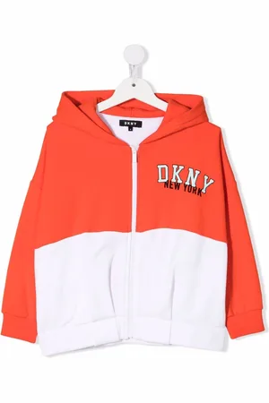 DKNY Logo-print zip-up hoodie