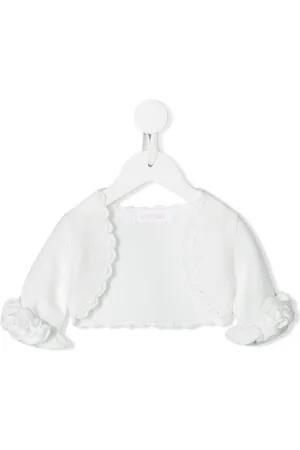 Mimilù Ruffled cuff scalloped cardigan