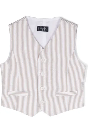Il gufo Stripe-pattern cotton waistcoat