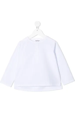 DOUUOD KIDS Long-sleeve cotton polo shirt