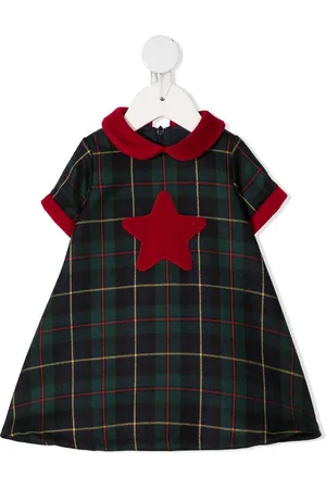 LA STUPENDERIA Tartan star-patch dress