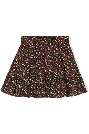 Msgm Floral-print flared skirt