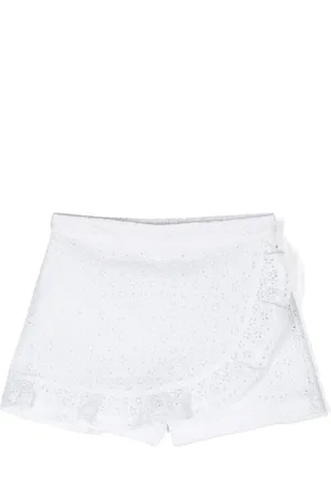PHILOSOPHY DI LORENZO SERAFINI Embroidered ruffle-trim shorts