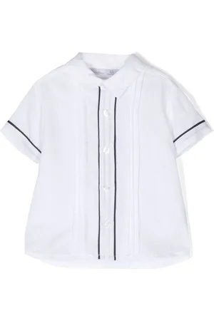 PATACHOU Stripe-detail short-sleeve shirt