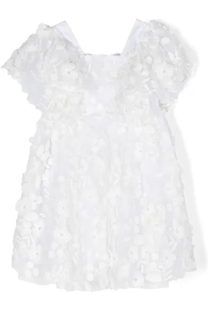 Tartine Et Chocolat Floral-embroidered tulle dress