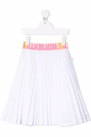 Billieblush Logo-waistband pleated skirt