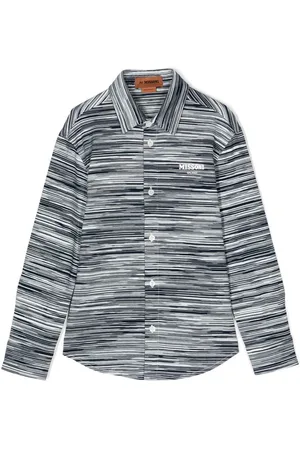 Missoni Embossed-logo striped shirt