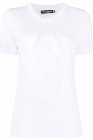 Dolce & Gabbana Broderie-anglaise cotton T-shirt