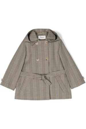 BONPOINT Charlene plaid-check print coat