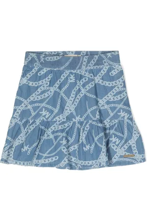 Michael Kors Chain-link print tiered skirt