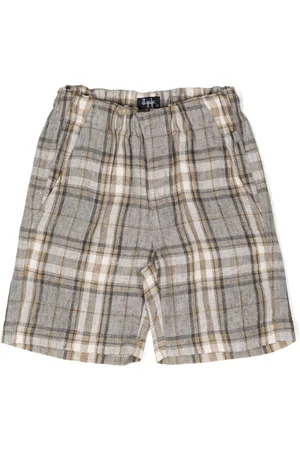 Il gufo Tartan-print tailored shorts
