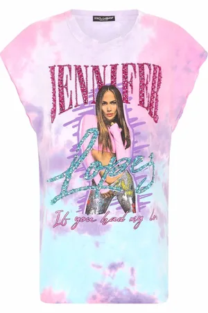 Dolce & Gabbana Jennifer embellished tie-dye T-shirt