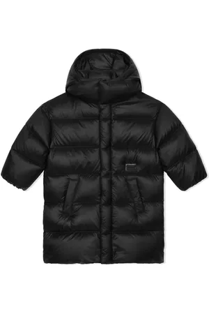 Dolce & Gabbana Logo-tag hooded down jacket