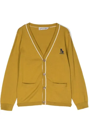 BONPOINT Embroidered logo cardigan