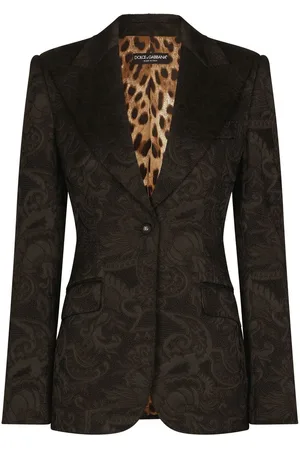 Dolce & Gabbana Turlington floral-jacquard single-breasted blazer