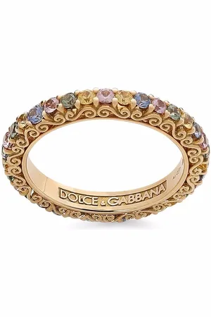 Dolce & Gabbana 18kt yellow Heritage sapphire band ring