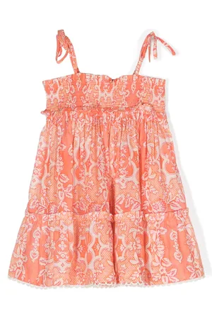 ZIMMERMANN Raie shirred-effect cotton dress