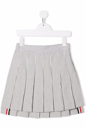 Thom Browne RWB stripe-detail box-pleat skirt