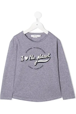 BONPOINT Slogan print long-sleeve top
