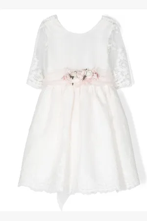 Mimilù Corsage-detail short-sleeve dress