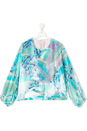 PUCCI Junior Abstract-print velvet blouse