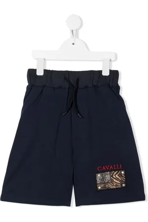 Roberto Cavalli Logo-patch tack shorts
