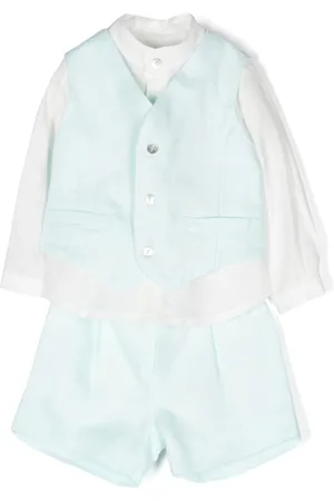 Mimilù Shirt waistcoat linen trouser set