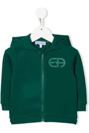 Emporio Armani Logo-print zip-up hoodie
