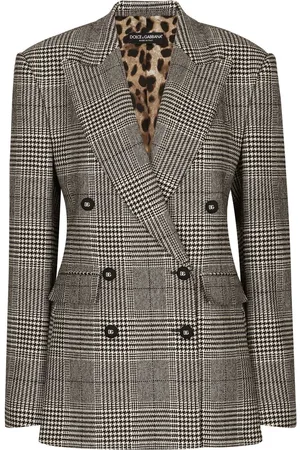 Dolce & Gabbana Glen-plaid double-breasted blazer