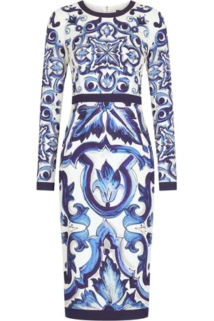 Dolce & Gabbana Majolica-print sheath dress