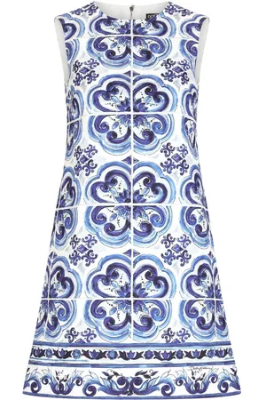 Dolce & Gabbana Majolica-print brocade minidress