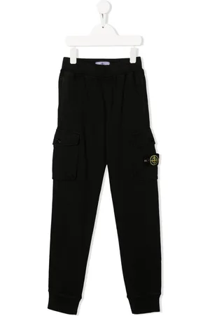 Stone Island Logo-patch cotton track pants